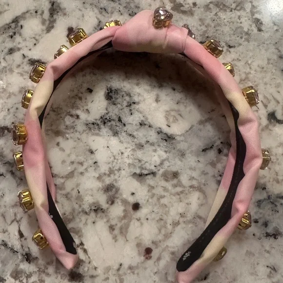 Lele Sadoughi X Stoney Clover Lane WATERMELON KIDS HEART CRYSTAL HEADBAND - Picture 2 of 6